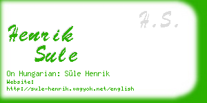 henrik sule business card